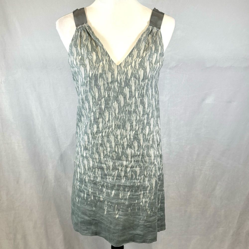 The Limited gray and ivory abstract print cotton dress size XS